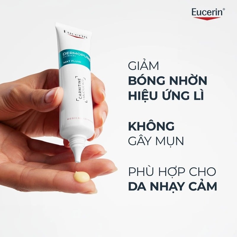 thegioiskinfood.com - Kem Dưỡng Eucerin Kiểm Soát Dầu, Cải Thiện Mụn Dermopure Clinical Mat Fluid