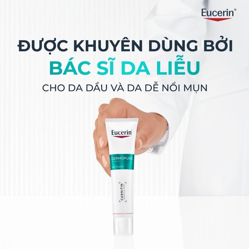 thegioiskinfood.com - Kem Dưỡng Eucerin Kiểm Soát Dầu, Cải Thiện Mụn Dermopure Clinical Mat Fluid