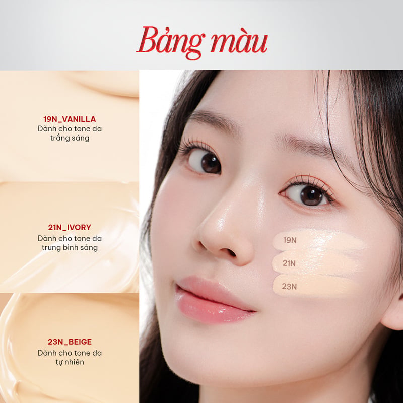 Phấn Nước Chống Nắng & Che Khuyết Điểm B.O.M Glow Layer Mesh Cushion SPF 50+ PA++++ 18g