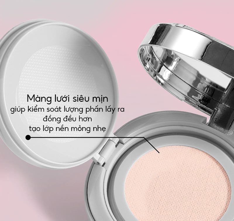 thegioiskinfood.com - Phấn Nước Cấp Ẩm, Kiềm Dầu, Lâu Trôi VEECCI Essence Lock Makeup Mesh Cushion Cream 10g