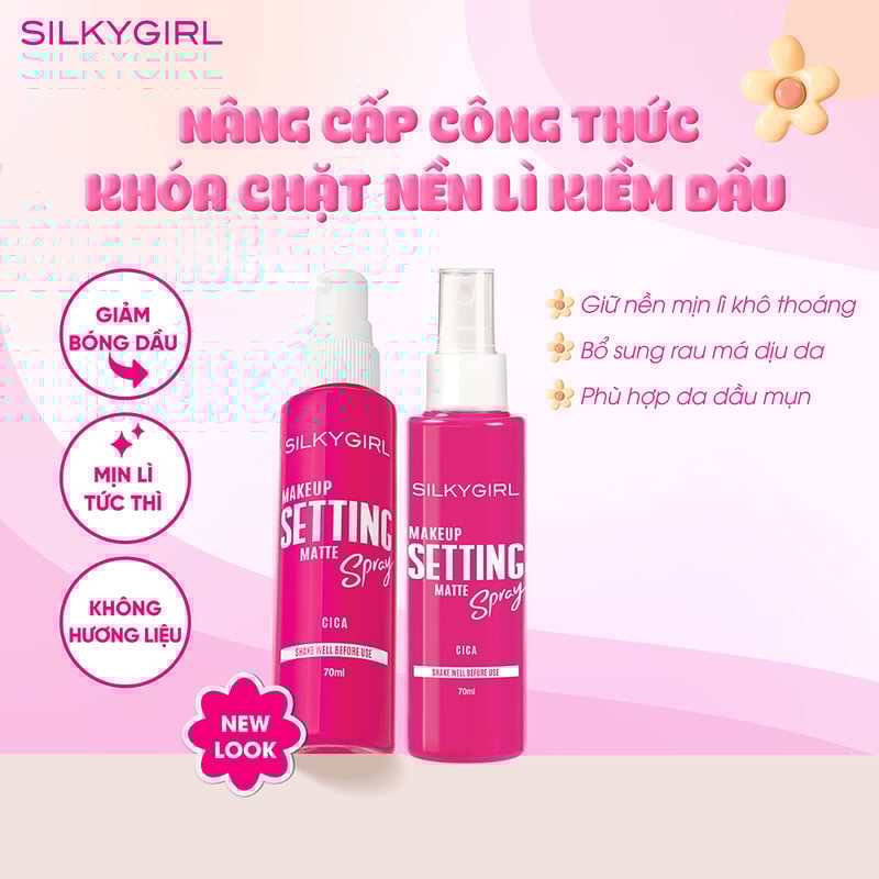 thegioiskinfood.com - Xịt Cố Định Lớp Trang Điểm Silkygirl Makep Setting Spray