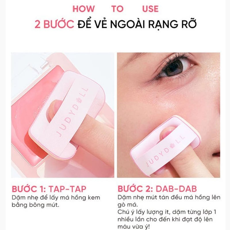 thegioiskinfood.com - Má Hồng Kem Căng Bóng Judydoll Glow Blush Balm 3g