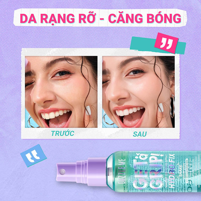 thegioiskinfood.com - Xịt Khóa Nền DAZZLE ME Cố Định Trang Điểm Lâu Trôi Get A Grip Makeup Setting Spray 60ml