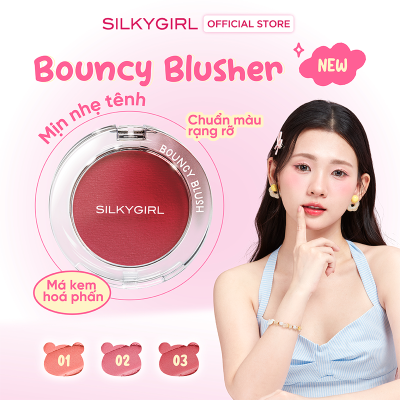 Phấn Má Hồng Mịn Lì Silkygirl Bouncy Blush 5g