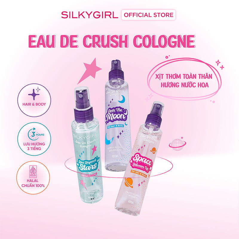 Xịt Thơm Toàn Thân Silkygirl Eau De Crush Cologne 100ml
