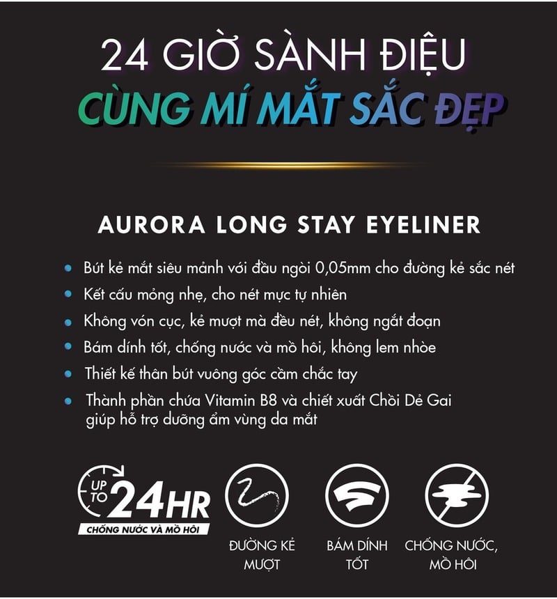 thegioiskinfood.com - Bút Kẻ Mắt Lâu Trôi Siêu Mảnh Browit Aurora Long Stay Eyeliner 0.5g