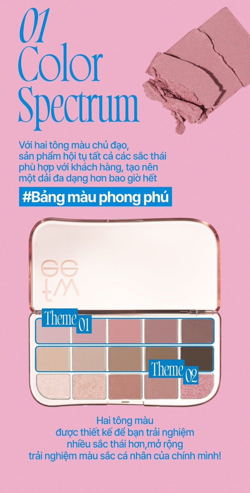 thegioiskinfood.com - Bảng Phấn Mắt 15 Ô Fwee More Mood Eyeshadow Palette 12g