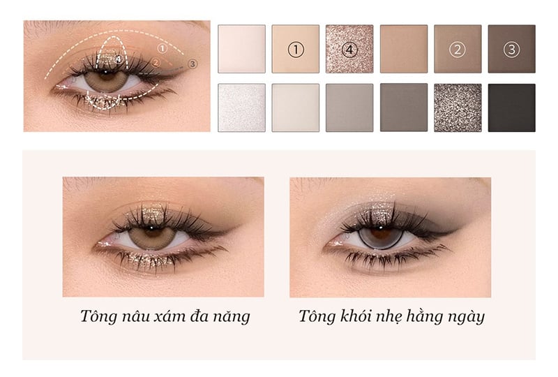 thegioiskinfood.com - Bảng Phấn Mắt 12 Ô Joocyee 12 Shades Eyeshadow Palette 14g