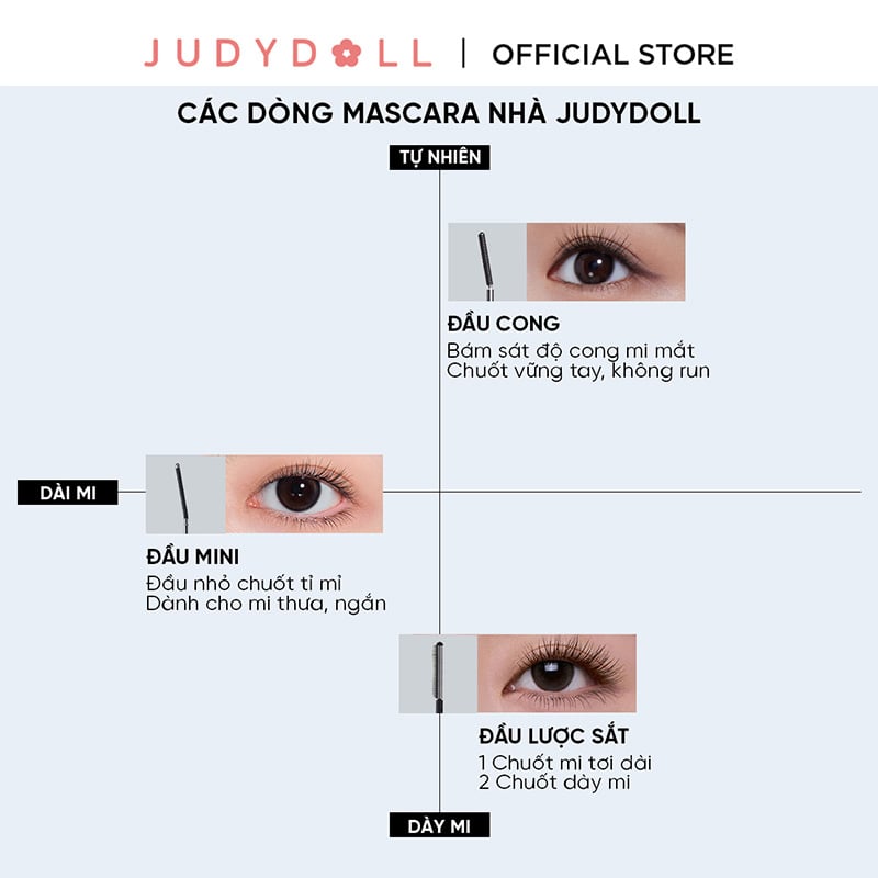 thegioiskinfood.com - Mascara Judydoll Làm Cong, Dài & Tơi Mi, Chống Nước Curling Iron Mascara 3g
