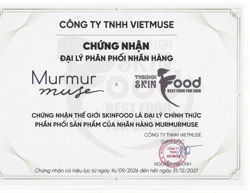 Thế Giới Skinfood - Đại lý phân phối chính hãng các sản phẩm Murmurmuse&nbsp;tại Việt Nam