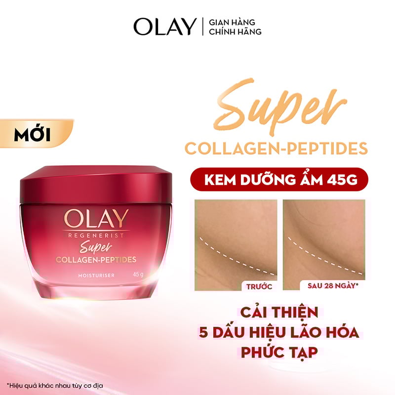 thegioiskinfood.com - Kem Dưỡng Ẩm Hỗ Trợ Cải Thiện Lão Hóa Da&nbsp;Olay Regenerist Super Collagen Peptides Soft Moisturiser 45g