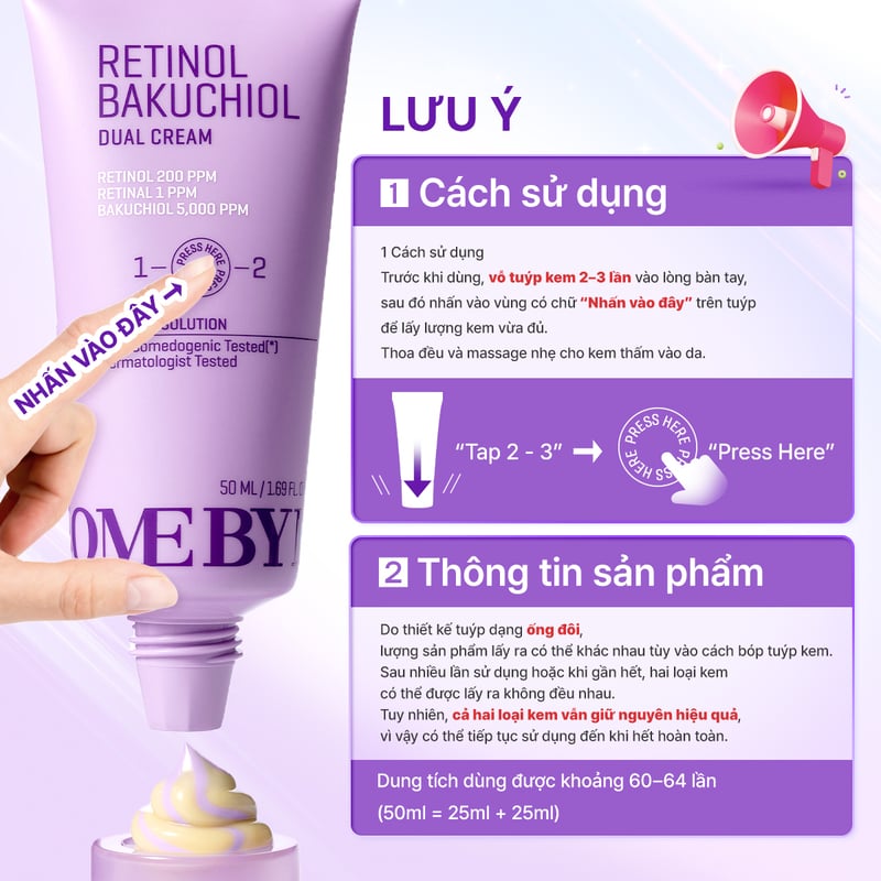 Kem Dưỡng Some By Mi Retinol Bakuchiol Dual Cream 50ml