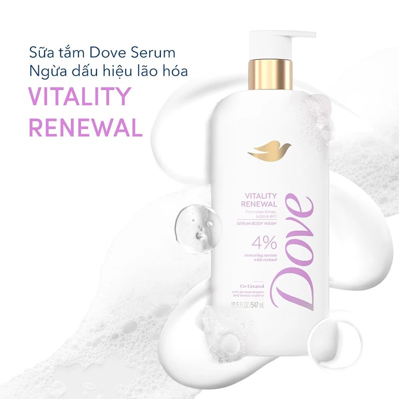 thegioiskinfood.com - Sữa Tắm Ngừa Dấu Hiệu Lão Hóa Dove Serum Body Wash #Vitality Renewal