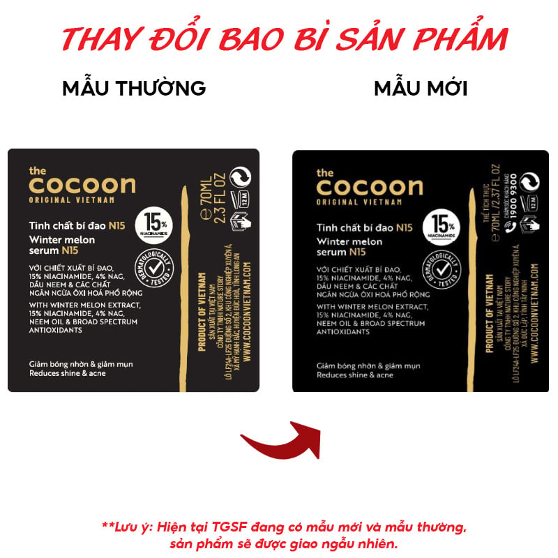 thegioiskinfood.com - Serum Cocoon Hỗ Trợ Giảm Mụn, Làm Mờ Vết Thâm Xuất Bí Đao Cocoon Winter Melon Serum 70ml