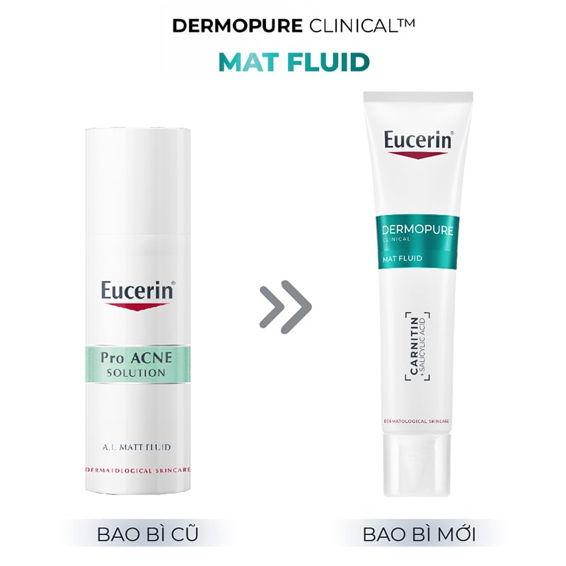 thegioiskinfood.com - Kem Dưỡng Eucerin Kiểm Soát Dầu, Cải Thiện Mụn Dermopure Clinical Mat Fluid