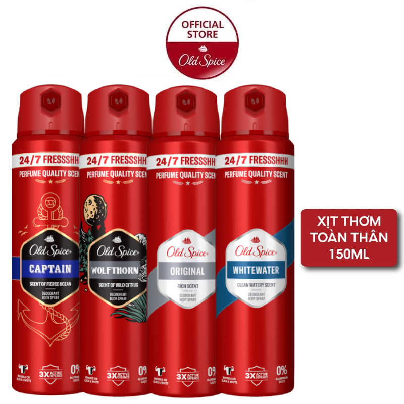 Xịt Thơm Khử Mùi Toàn Thân Old Spice Deodorant Body Spray 150ml