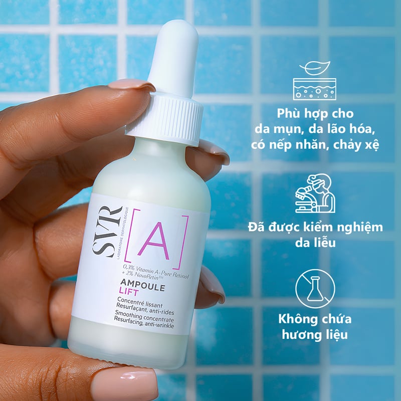 Serum SVR Tinh Chất Ngăn Ngừa Lão Hóa, Dưỡng Da Mềm Mịn [A] Ampoule Lift 30ml
