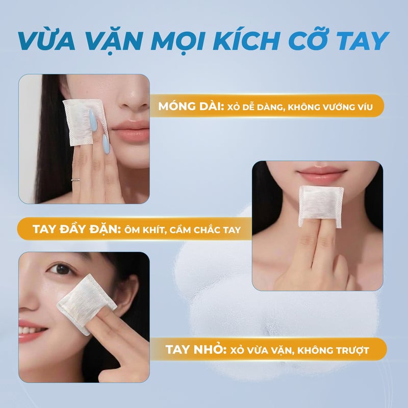 Bông Tẩy Trang Xỏ Ngón Kokimi Fingers Cotton Pads 150 miếng