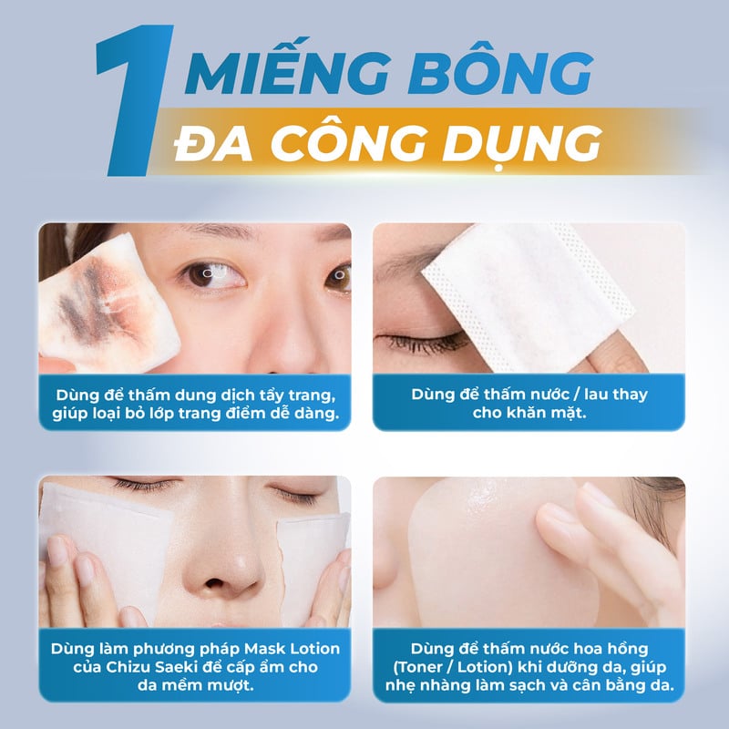 Bông Tẩy Trang Xỏ Ngón Kokimi Fingers Cotton Pads 150 miếng