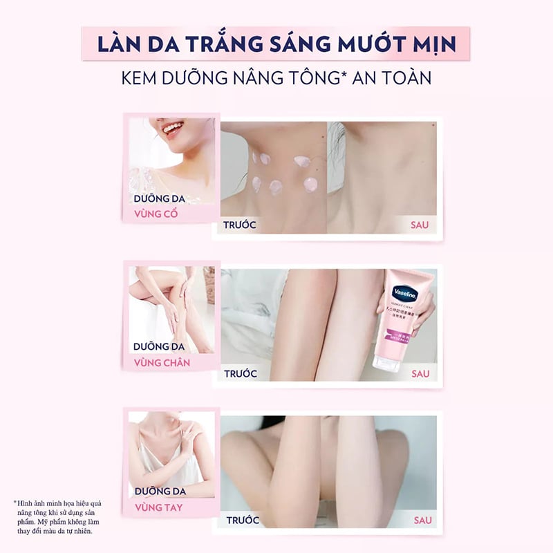 thegioiskinfood.com - Kem Dưỡng Sáng Da Nâng Tông&nbsp;Vaseline Healthy Bright Radiant Cream SPF30 PA++ 150g (chai hồng)