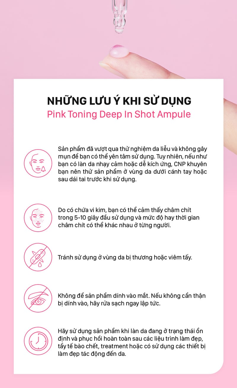 thegioiskinfood.com - Tinh Chất Vi Kim Dưỡng Sáng Hồng Da CNP Derma Answer Pink Toning Deep In Shot Ampoule 30ml