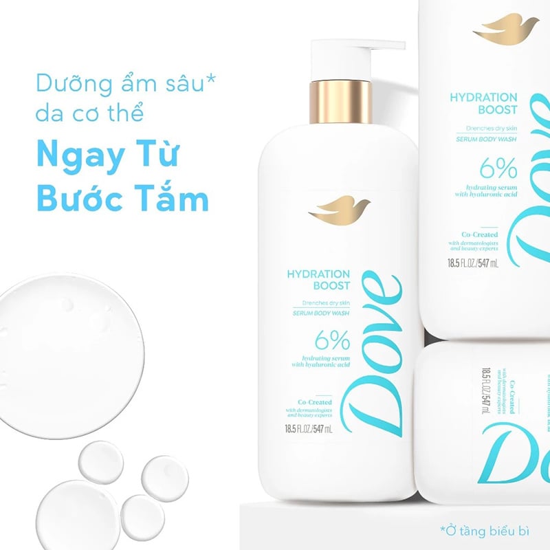 thegioiskinfood.com - Sữa Tắm Dưỡng Ẩm Da Dove Serum Body Wash #Hydra Boost