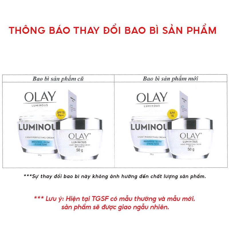 thegioiskinfood.com - Kem Dưỡng Olay Sáng Da Ngày & Đêm Luminous Light Perfecting Cream 50g