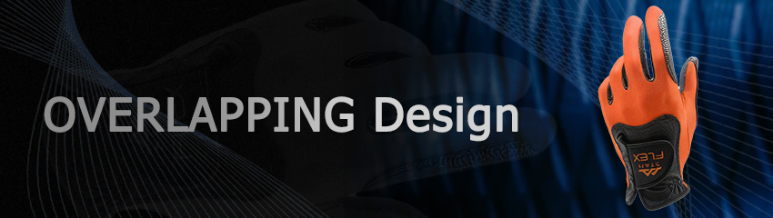 Công nghệ OVERLAPPING Design của Găng tay golf Flex ORGANE/BLACK ( LUCKY SALES ) | STAN