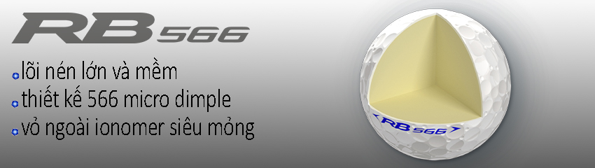 bóng golf mizuno RB566 2 lớp lõi lớn và mềm