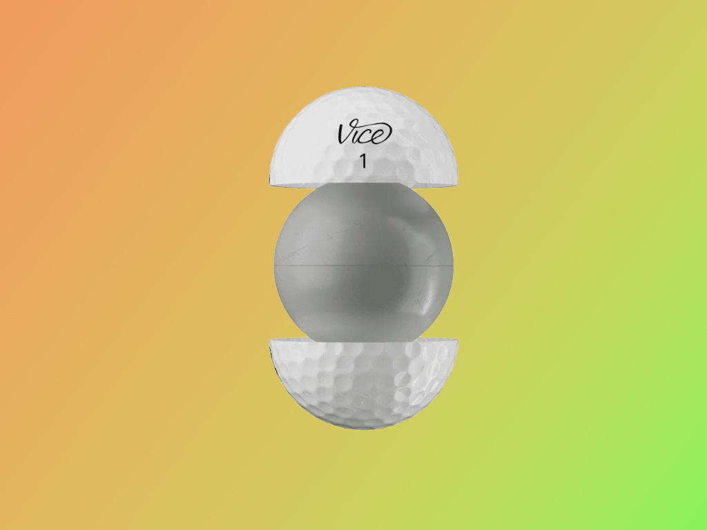Lõi bóng golf Vice Pro Plus shade có độ nén 100 mang lại cảm giác đánh đanh chắc và phản hồi lực chân thực.