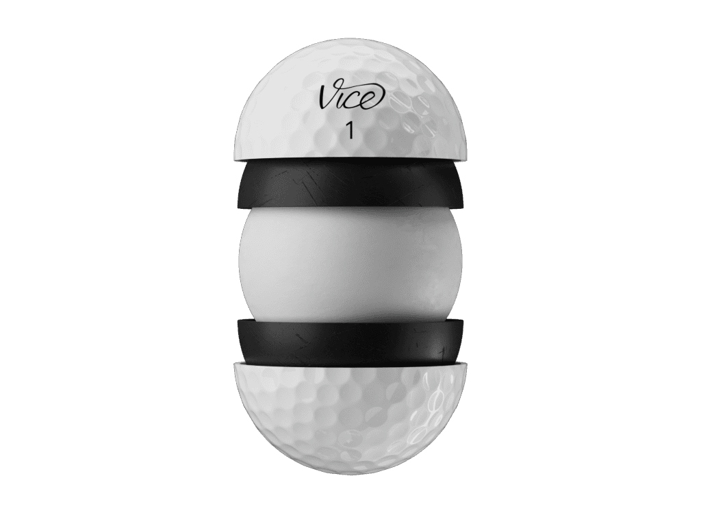 bong golf vice pro white cau truc 3 lop