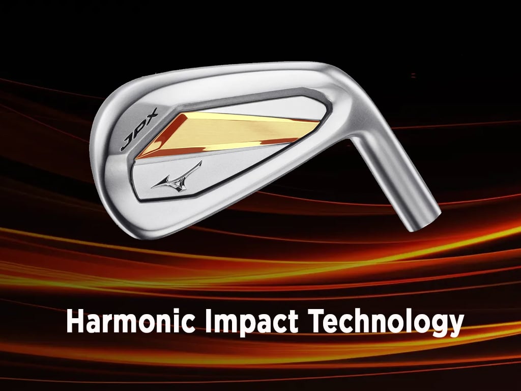 Công nghệ Harmonic Impact Technology tinh chỉnh hình học đầu gậy tạo âm thanh va chạm chắc chắn trên Mizuno JPX925 Forged