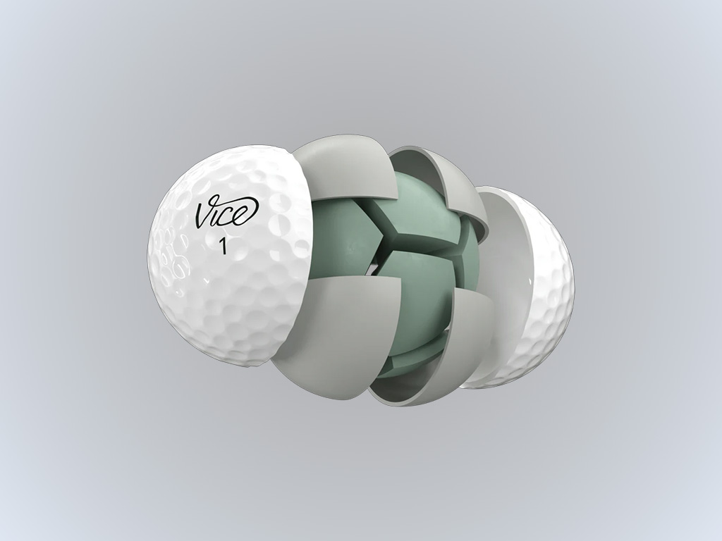 Lõi tốc độ cao HESC của bóng golf Vice Tour White giúp triệt tiêu độ xoáy và mang lại khoảng cách vượt trội từ tee.