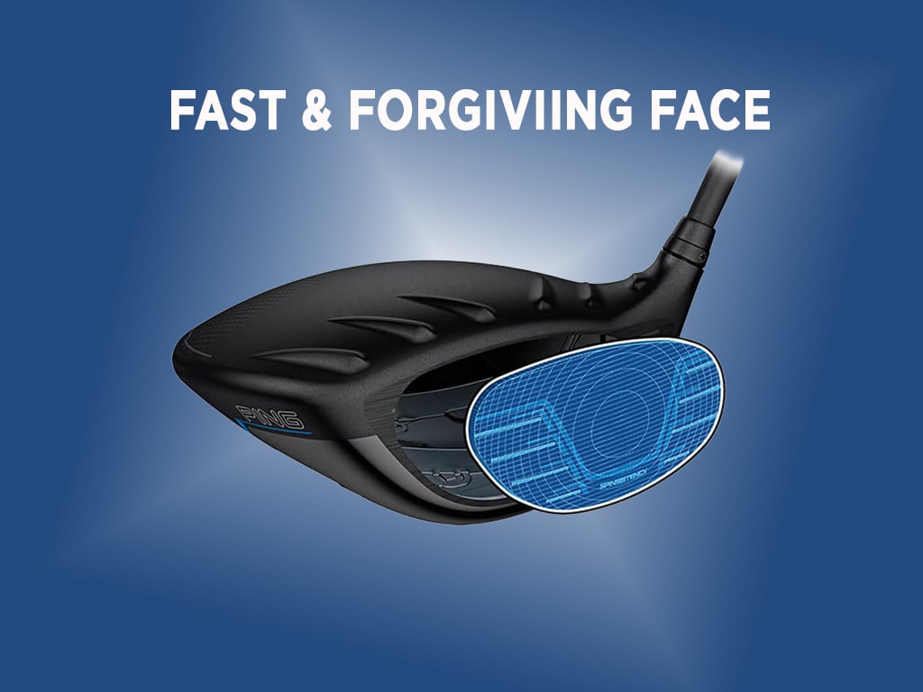 Mặt gậy rèn T9S và thiết kế bán kính cuộn kép giúp ổn định độ xoáy cho Driver PING G440 K