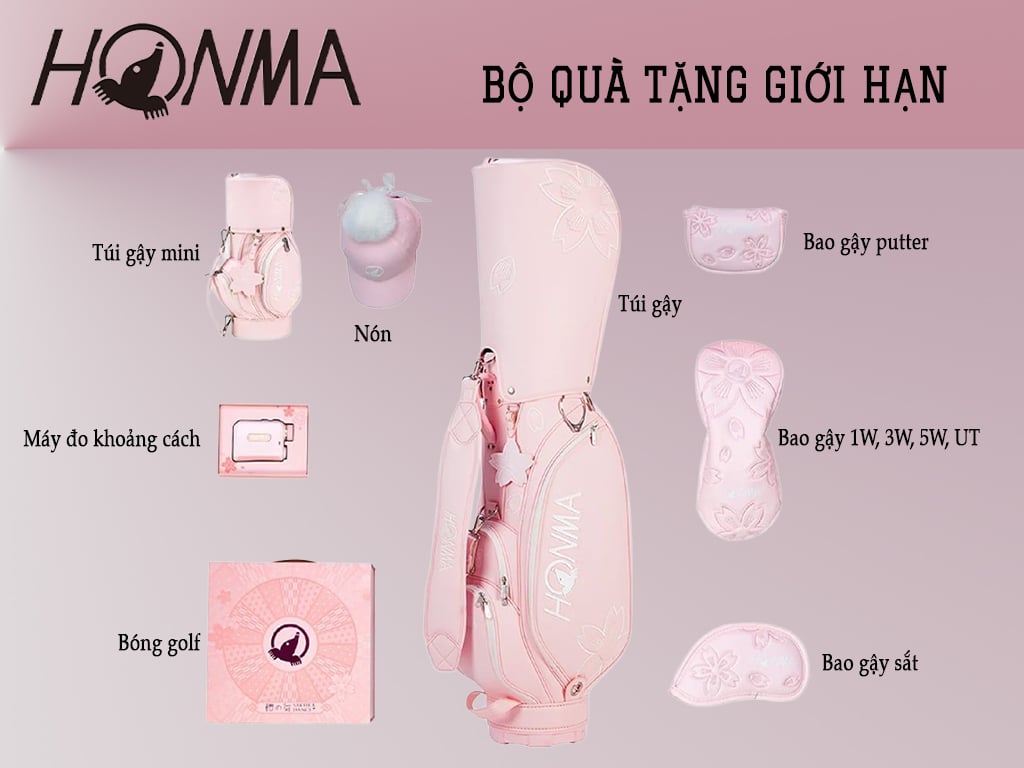 bo-qua-tang-Fullset SAKURA DANCE 2 PINK 12 gậy + cartbag