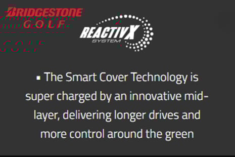 bóng golf bridge stone tour B X tiger wood - công nghê Reactiv X