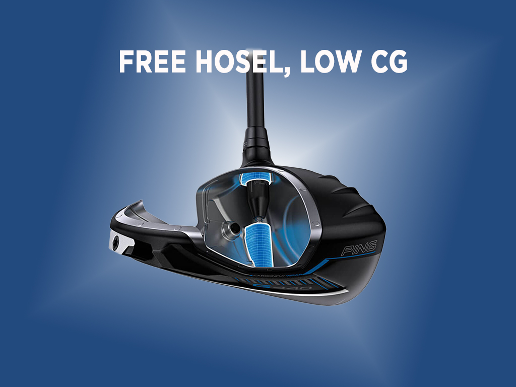 Cấu trúc cổ gậy Free Hosel hạ thấp trọng tâm CG giúp truyền năng lượng tối đa vào bóng trên PING G440 K