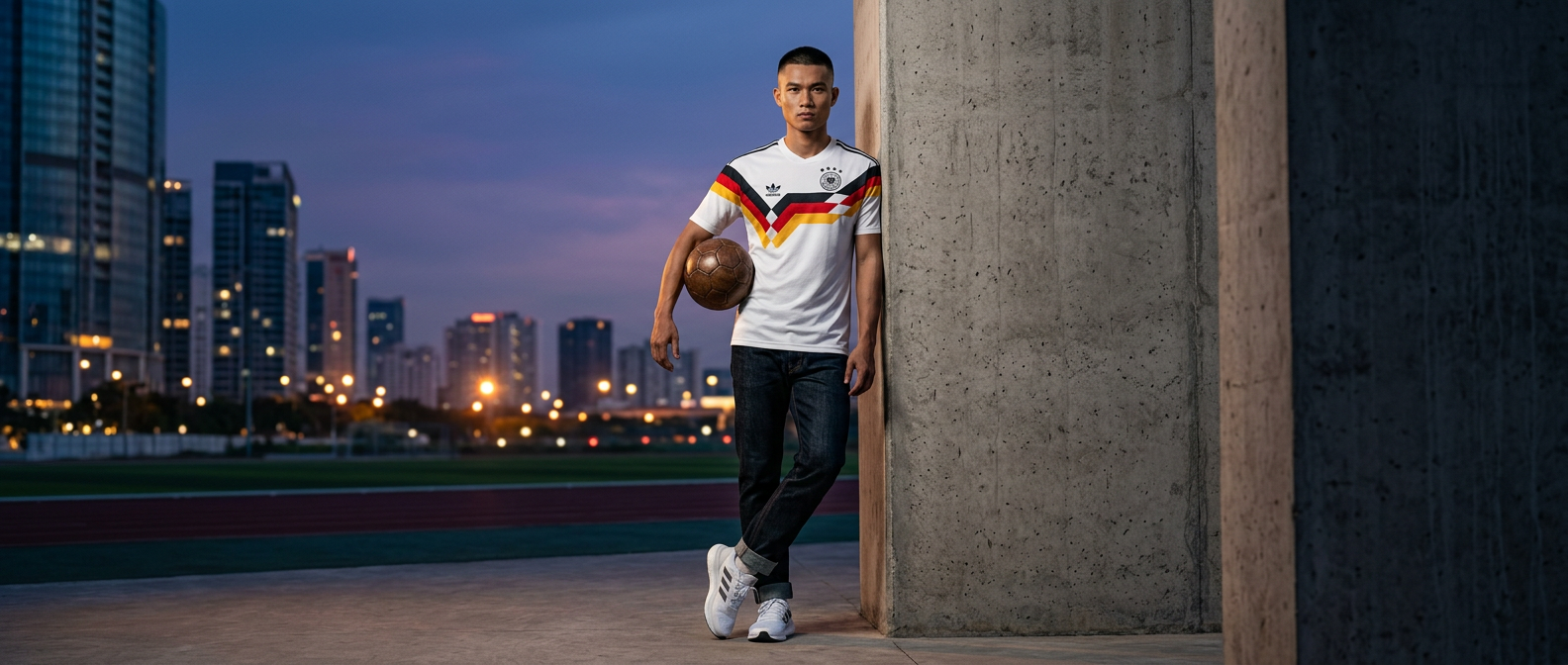 Cách phối đồ Blokecore với áo Germany Jersey và BST adidas