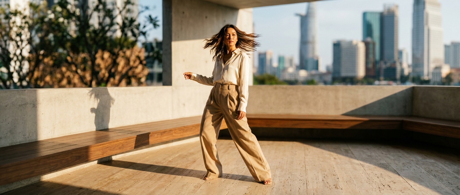 Bí Quyết Phối Đồ Với Quần Ống Rộng Calvin Klein Wide Leg Chuẩn Chic