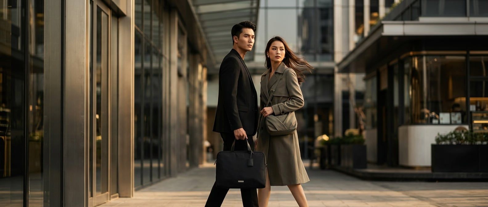 Phối Đồ Với BST Calvin Klein Matte Nylon: Bản Phối Urban Chic