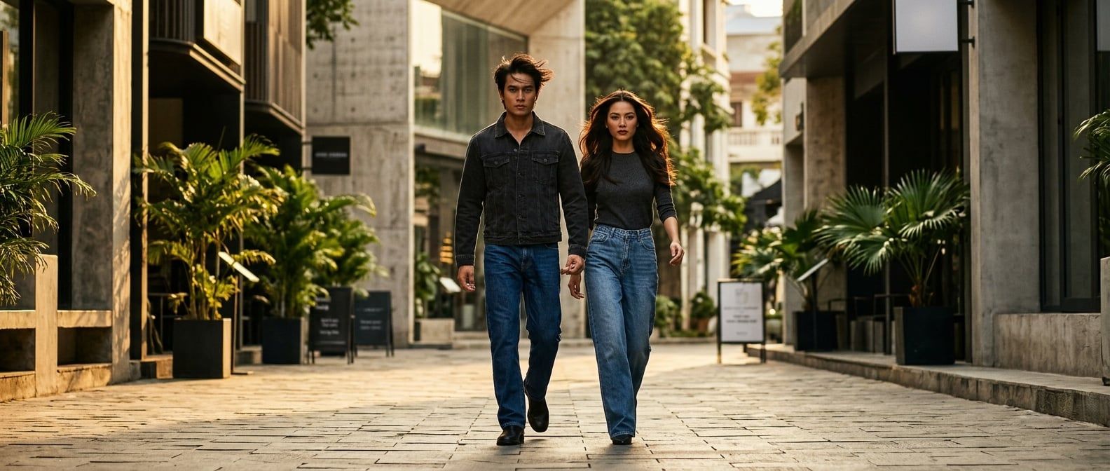 Quần Dài Calvin Klein 90s: Xu Hướng Denim Thống Trị Thu Đông