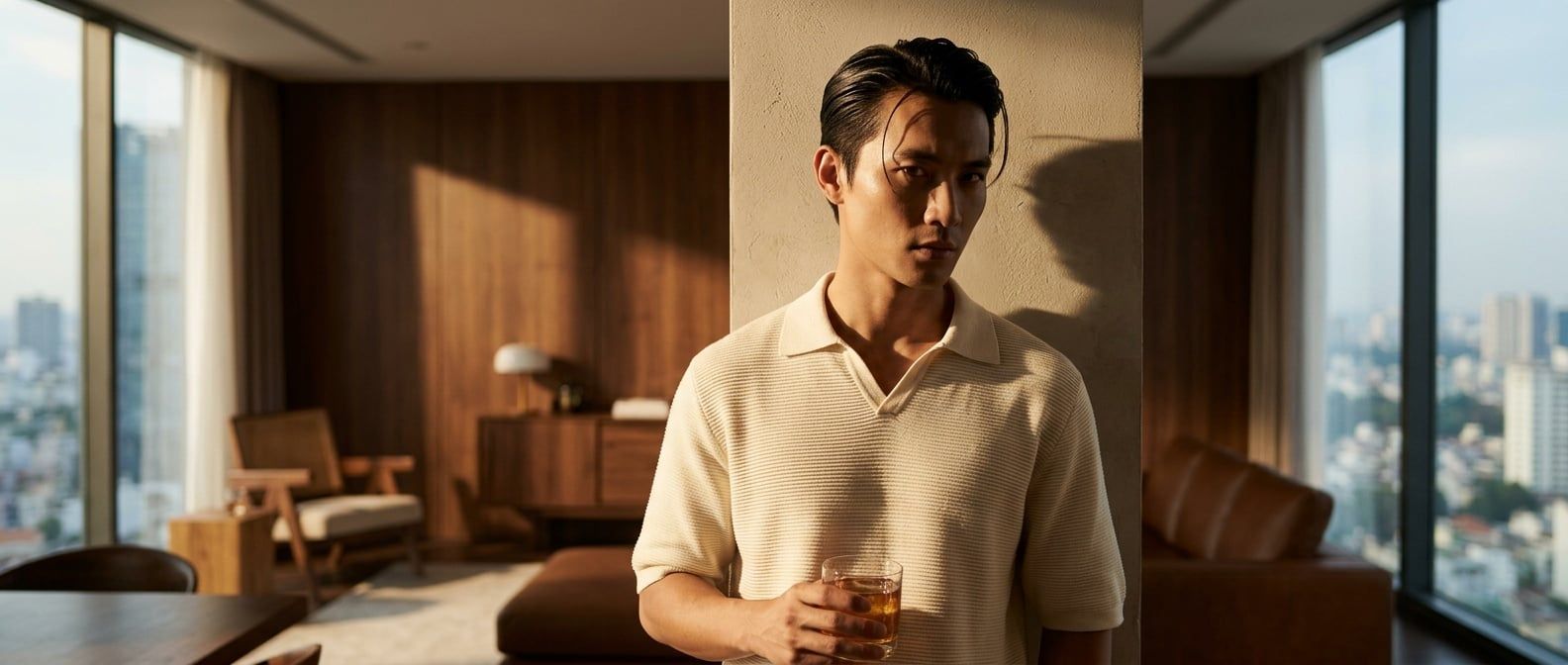 Cách Phối Áo Polo Dệt Kim Calvin Klein Tech Knit Chuẩn Thanh Lịch