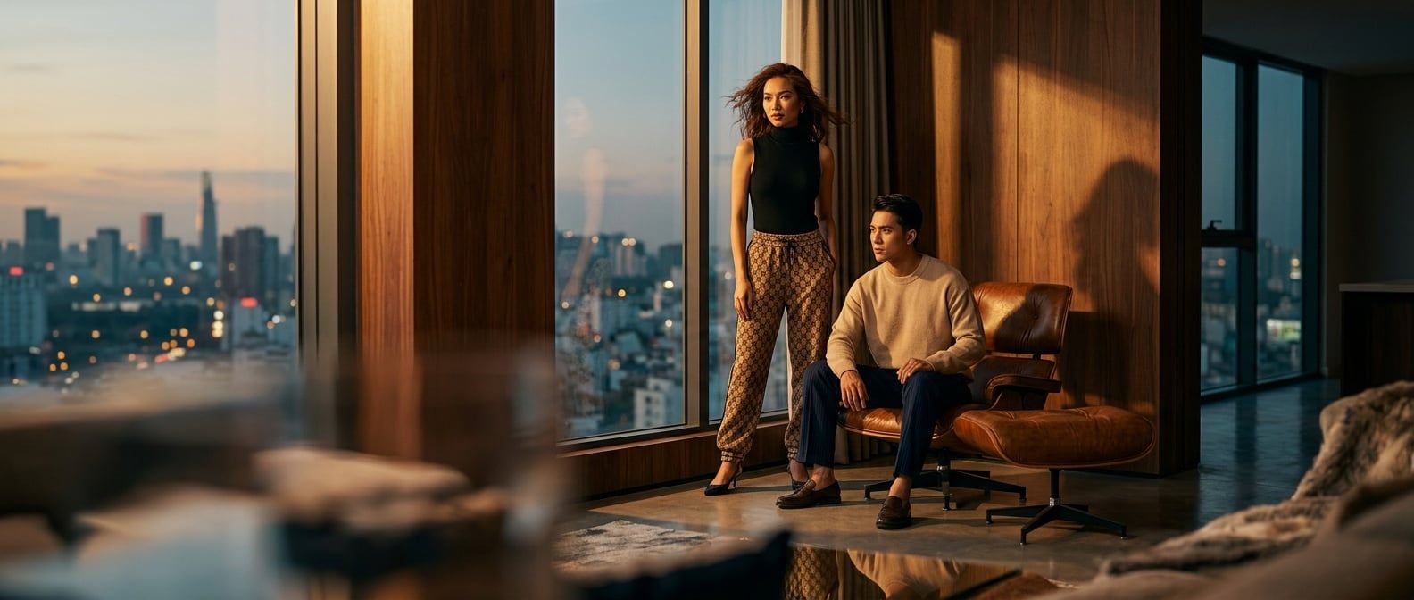 Phối Đồ Với Quần Dài Calvin Klein Emblem & BST Premium Cho Nam Nữ