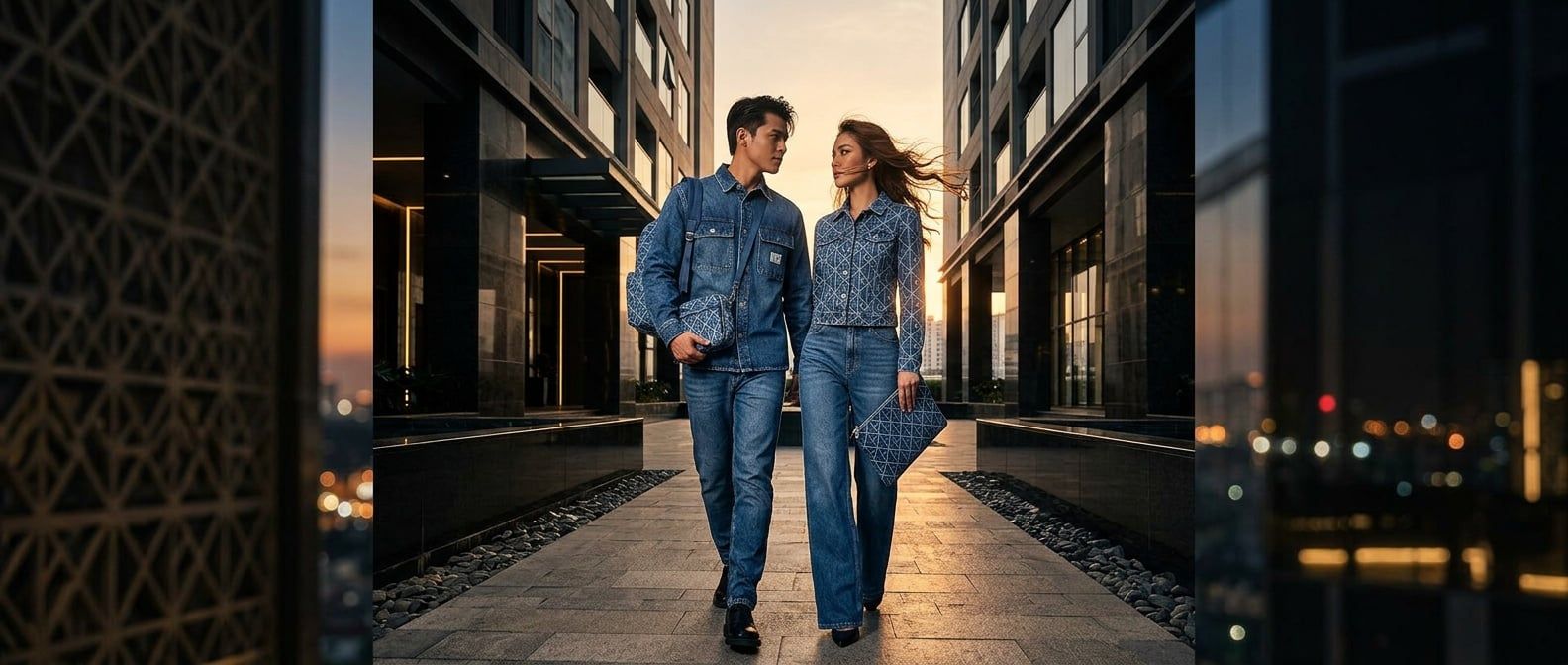 Xu Hướng Denim Monogram: Điểm Nhấn Từ Calvin Klein Denim Logo Jacquard