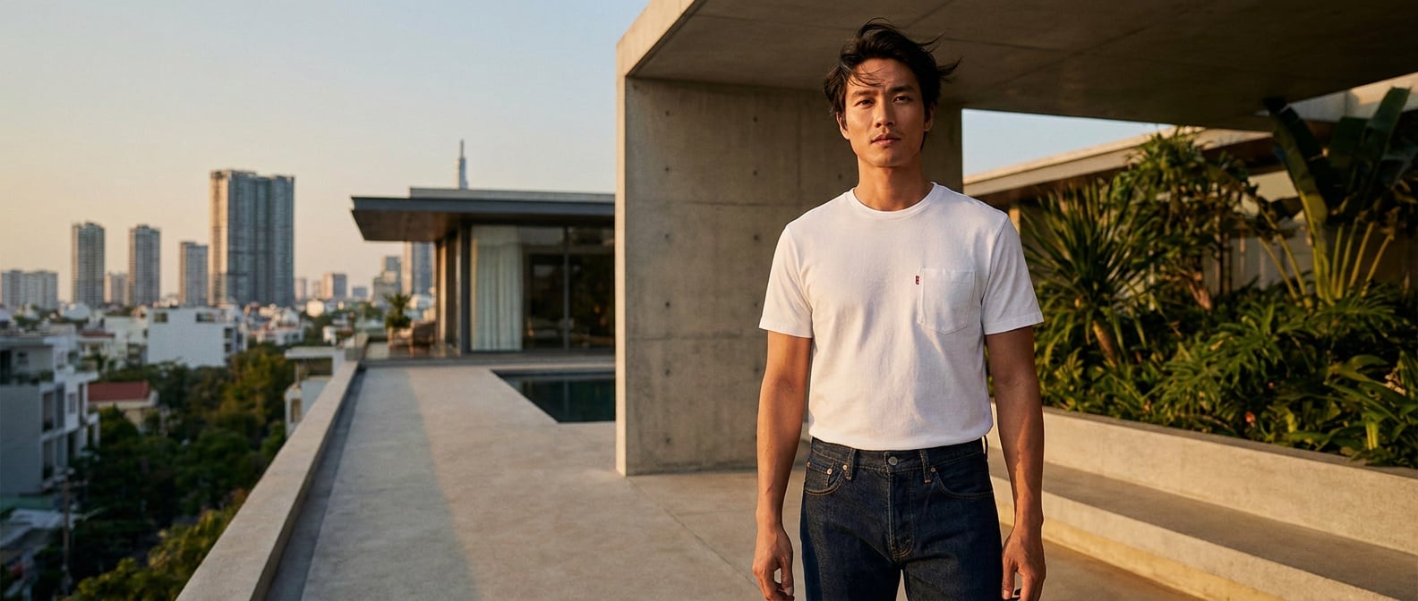Áo Thun Levi's Heavyweight Pocket Tee: Cách Phối Đồ Chuẩn Nam Tính