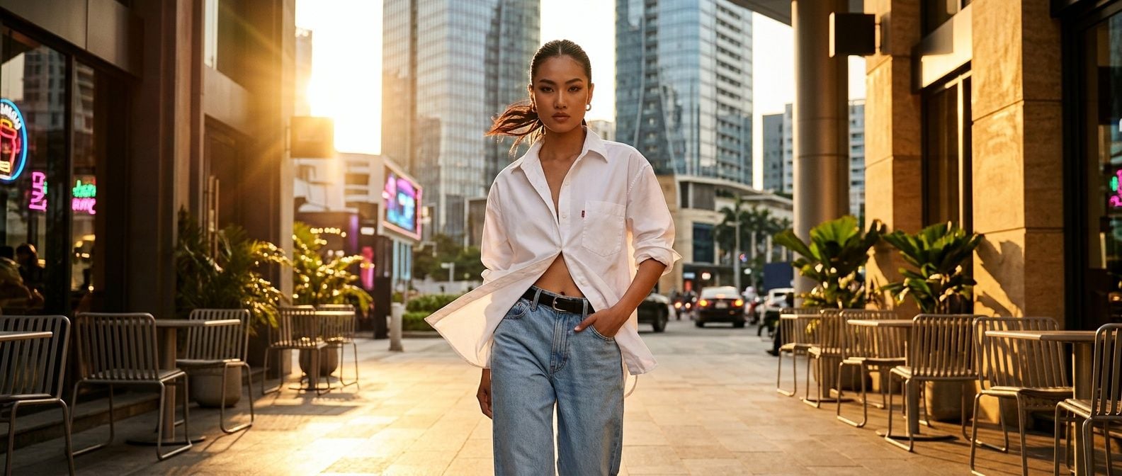 Cách Phối Áo Sơ Mi Nữ Levi's Harlie Đầy Cuốn Hút Và Thời Thượng