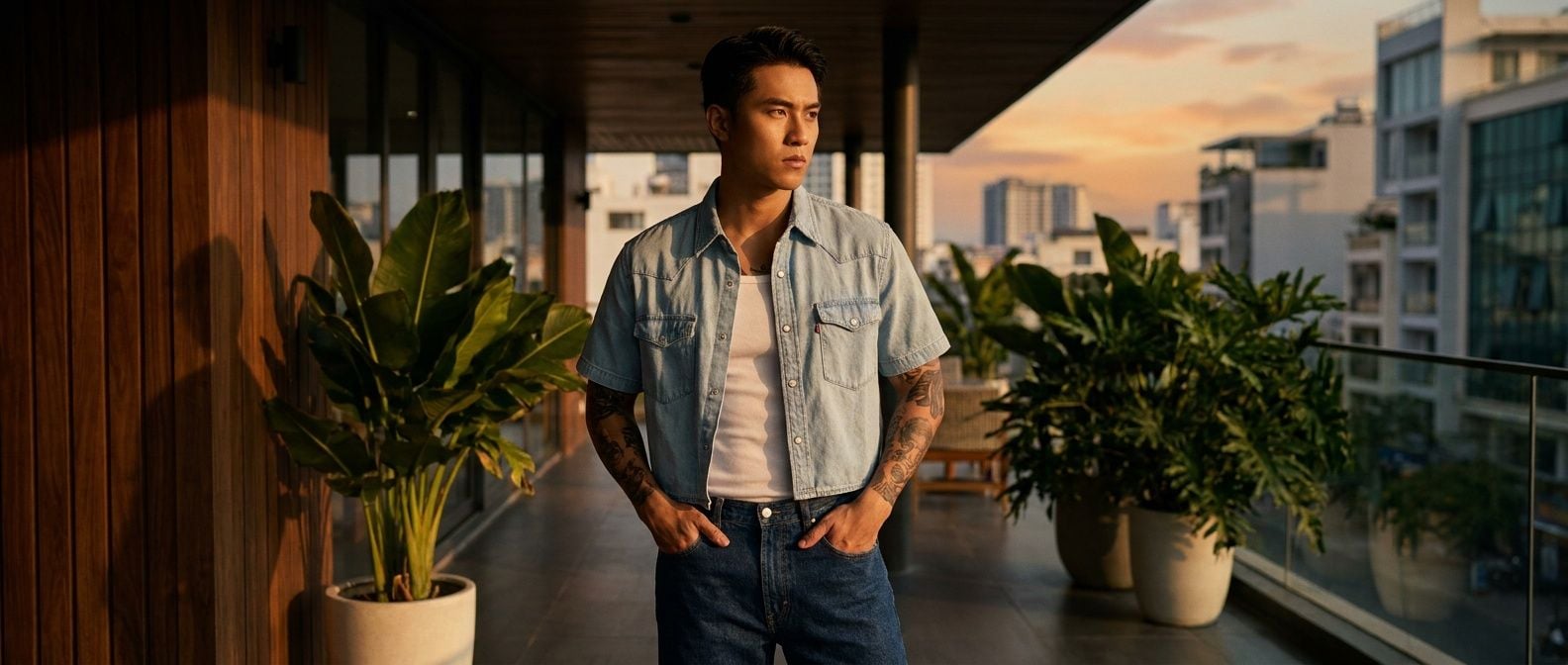 Bí Quyết Phối Đồ Nâng Tầm Style Với Áo Sơ Mi Levi's Zandt Cropped Shirt