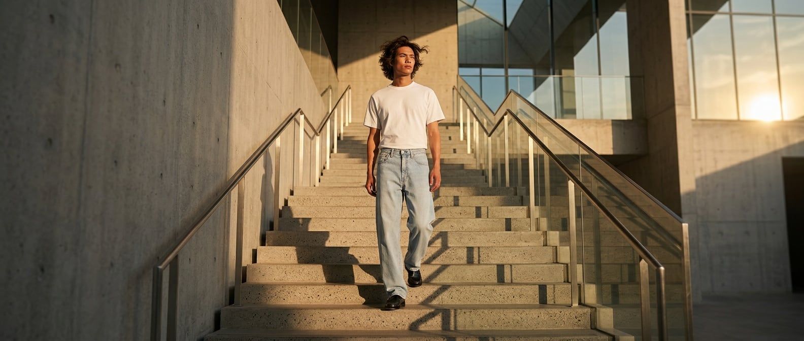 Bí Quyết Phối Quần Jean Levi's Stay Loose Cho Nam Chuẩn Gu