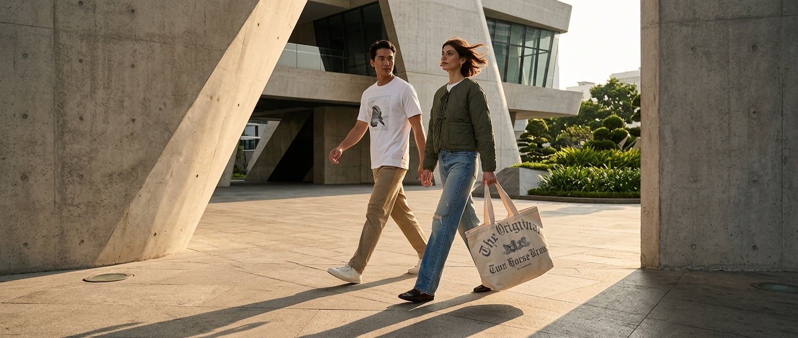 Phối Đồ Với Túi Tote Levi's XL Và Áo Thun Chuẩn Streetwear