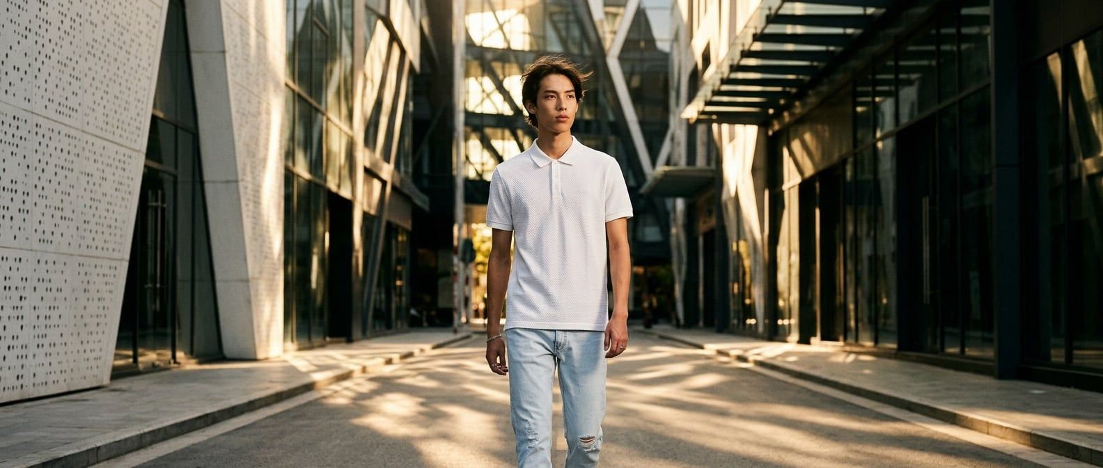 Cách Phối Đồ Với Áo Thun Có Cổ Levi's Housemark Cho Nam